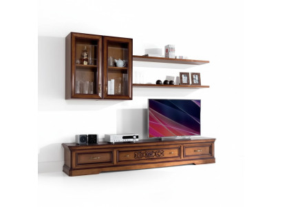 Wohnzimmer Modern Stil Wohnwände 5tlg Set Lowboard Vitrinen Regal Neu