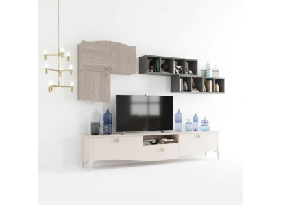 Wohnwand rtv Wandschrank Regal Wohnzimmer Holz Schränke Wand Regale