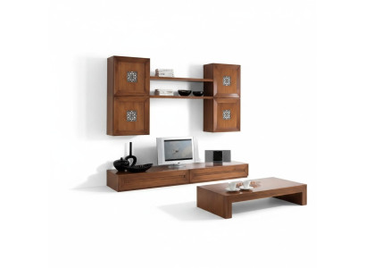 Wohnzimmermöbel Set Designer Wohnzimmer Braun Sideboard Wohnwand Neu