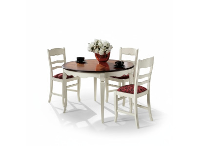 Komplettset Esstisch 4x Stühle Kommode Essgruppe Holztisch Weiß Neu