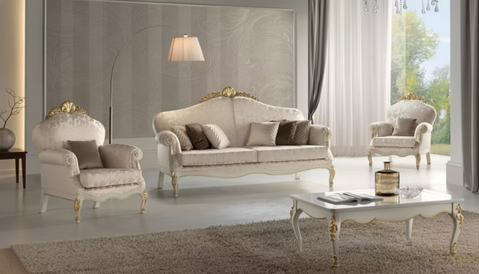 Komplett Set 4tlg Wohnzimmer Sofagarnitur 3 Sitzer Sessel Gruppe Neu