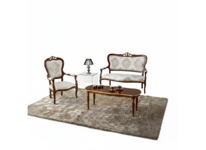 Sofagarnitur Set Design Sofa 2 Sitzer Sessel Couch Klassisch Luxus Neu