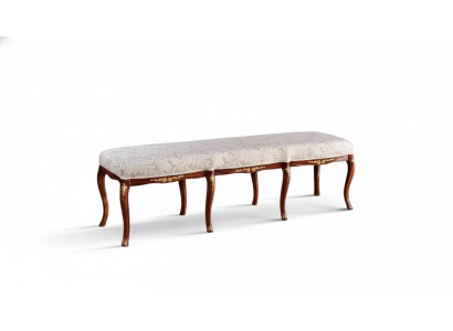 Klassische Braun Sitzbank Design Textil Neu Polster Stoff Sitzmöbel Neu