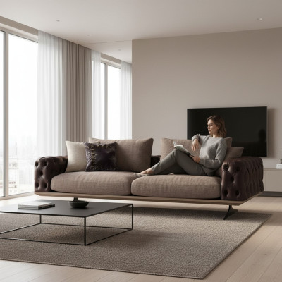 Luxus Wohnzimmer Sofa Dreisitzer Couch Modern Design Polstersofas Neu