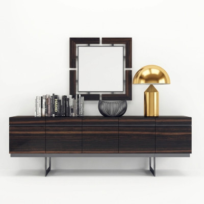 Luxus Esszimmer Sideboard mit Spiegel Komplett Modern Design Kommode