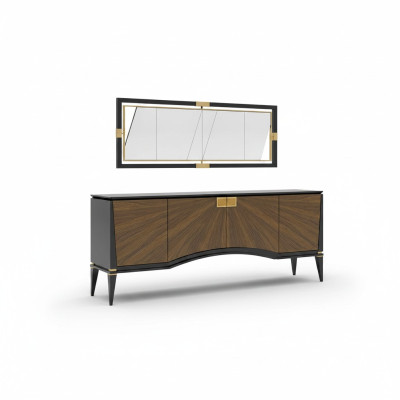 Luxus Set Esszimmer Sideboard mit Spiegel Design Modern Möbel Neu