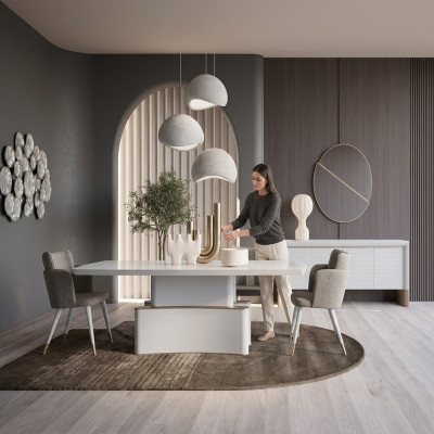 Luxus Esszimmer Set Esstisch Design Sideboard Modern Möbel Essgruppe