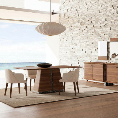 Modern Esszimmer Esstisch 4x Stühle Essgruppe Sideboard Luxus Möbel 2x Spiegel