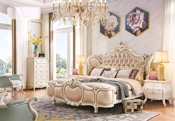 Schlafzimmer möbel Bett 2x Nachttische Luxus-Set Neu klassische Möbel 3tlg