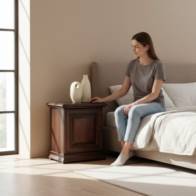 Nachttisch Design Beistell Tische Schlaf Zimmer Holz Luxus Konsolen Neu