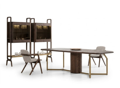 Luxus Villen Möbel Essgarnitur Esszimmer Komplett Tisch 4x Stuhl Anrichte 7tlg