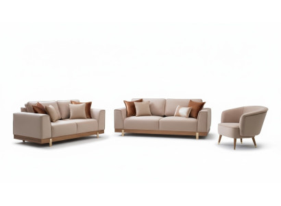 Luxus Sofagarnitur 3+2+1 Sitz Sessel Couch Polster Möbel Design 3tlg.