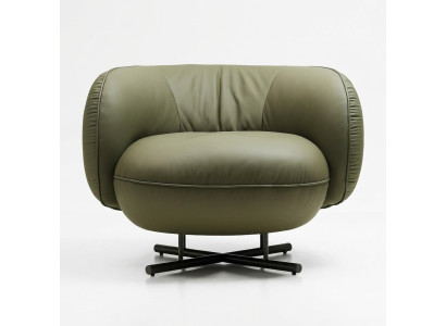 Sessel 1 Sitzer Kunstleder Lounge Luxus Polster Einsitzer Design Grau