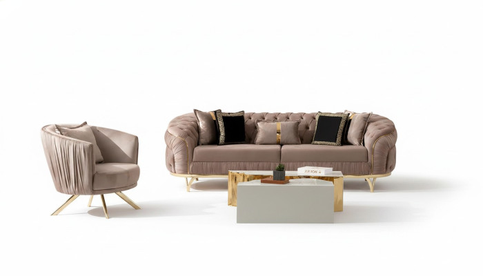 Luxus Sofagarnitur 31 Sitzer Textil Designer Chesterfield Sofa Modern
