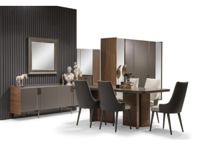 Luxus Esszimmer Set Esstisch 6x Stühle Sideboard Essgruppen Essgarnitur 8 tlg