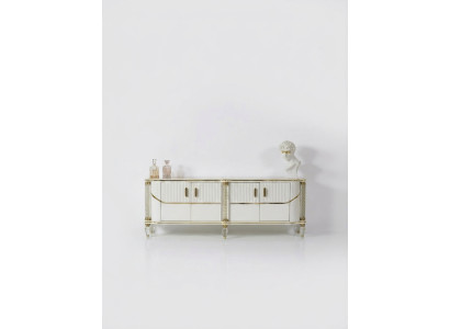 Anrichte Schrank Hochglanz Möbel Holz Luxus Kommode Sideboard Mit Spiegel Luxus