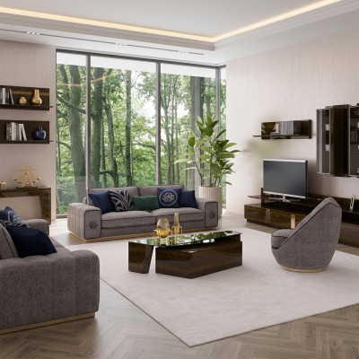 Sofagarnitur Wohnzimmer Komplett 5tlg Sofas Couchen Modern Sessel mit Couchtisch