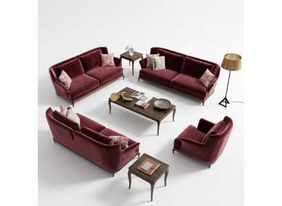 Luxus Neu Sofagarnitur Wohnzimmer Einrichtung Design Stoffsofa Sessel