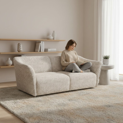 Modern Sofa Zweisitzer Couch Wohnzimmer Einrichtung Design Textil Möbel Neu