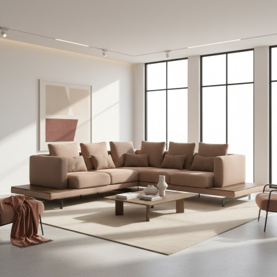  Wohnzimmer Ecksofa Neu Einrichtung Textil Sofa Couch L-Form Luxus Möbel