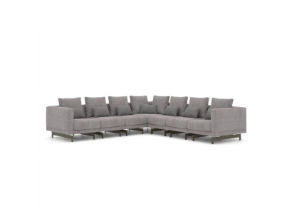 Wohnzimmer Grau Ecksofa L-Form Designer Couch Textil Möbel Polstersofa Neu