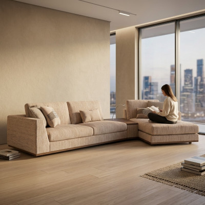 Designer Ecksofa L-Form Luxus Sofa Couch Wohnzimmer Textil Polstermöbel