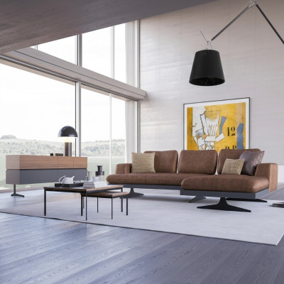 Wohnzimmer Leder Ecksofa L-Form Polstermöbel Modern Relax Sofa Couch