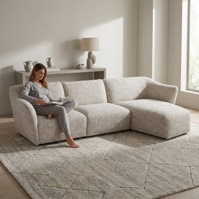 Eck Garnitur Weiß Sofa Couch L-Form Designer Modern Wohnzimmer Neu