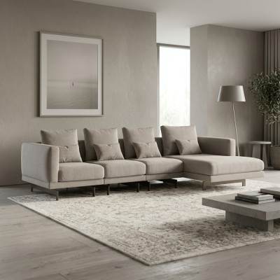 Wohnzimmer Eck Garnitur Sofa Couch L-Form Polstermöbel Einrichtung Neu
