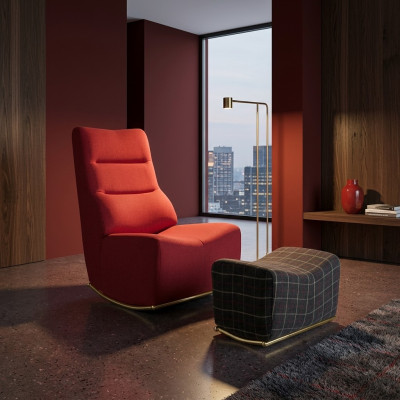 Wohnzimmer Set 2tlg Sessel mit Hocker Sitzmöbel Modern Einrichtung