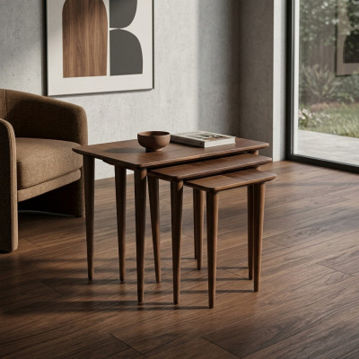 Braun Beisteltisch Modern Design Einrichtung Luxus Kaffeetisch Wohnzimmer