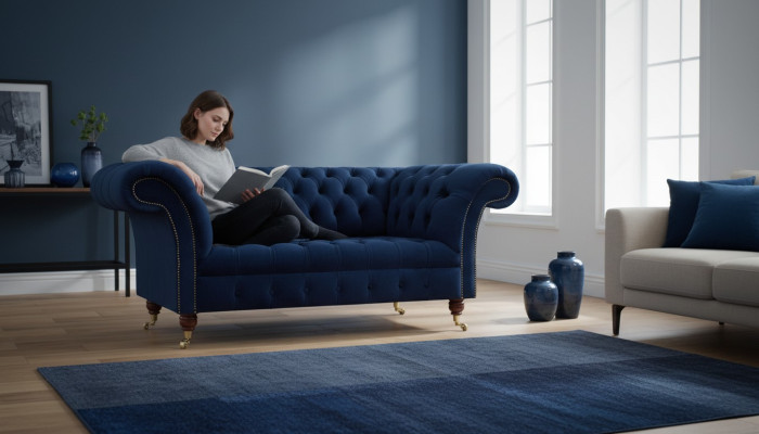 Wohnzimmer Sofa Zweisitzer Couch Polstermöbel Chesterfield Design Möbel