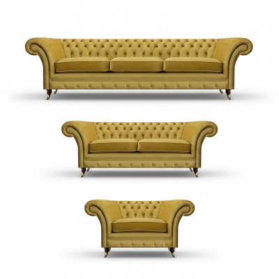 Sofagarnitur Luxus Set 3tlg Polstermöbel Einrichtung Chesterfield Couchen 3+2+1