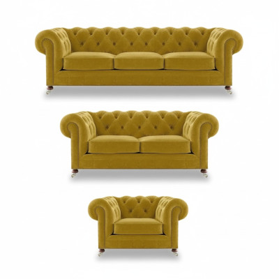Designer 2x Sofas Wohnzimmer Sessel Chesterfield Luxus Set Chesterfield