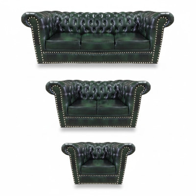 Sofagarnitur 3tlg Wohnzimmer 3+2+1 Modern Design Sessel Chesterfield
