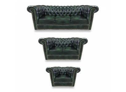 Sofagarnitur 3tlg Wohnzimmer 3+2+1 Modern Design Sessel Chesterfield