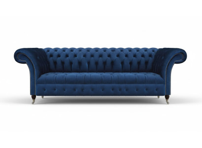 Blau Chesterfield Sofa Viersitzer Couch Designer Polstermöbel Wohnzimmer