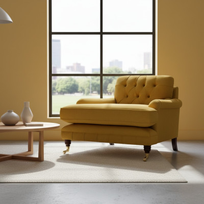 Sessel Neu Stoff Textil Möbel Sitz Polstermöbel Einrichtung Couch Chesterfield