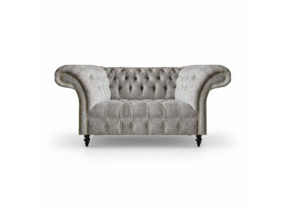 Design Sofa Couch Zweisitzer Grau Sitzmöbel Wohnzimmer Einrichtung Chesterfield