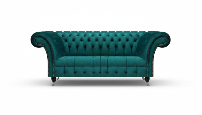 Design Möbel Grün Sofa Couch Dreisitze Einrichtung Chesterfield Polstersofa