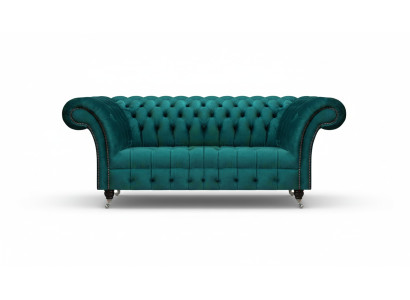 Design Möbel Grün Sofa Couch Dreisitze Einrichtung Chesterfield Polstersofa