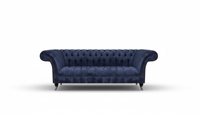 Dunkelblaues Chesterfield Sofa Sitzmöbel Polstercouchen Textil Möbel