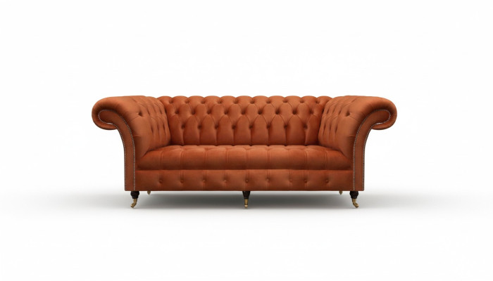 Braune Chesterfield Sitzcouch Modernes 3-Sitzer Sofa Luxus Sitzmöbel