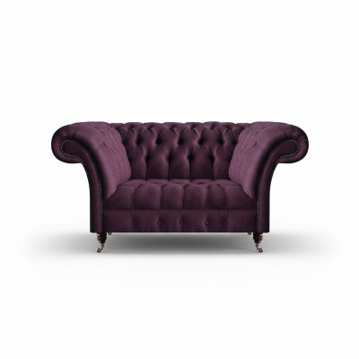 Lila Chesterfield Polstersofa Wohnzimmer Designer Zweisitzer Edle Couch