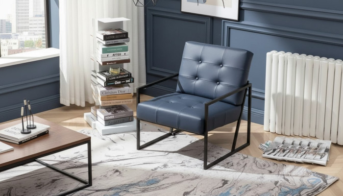 Sessel 1-Sitzer schwarz Textil Metallbeine Wohnzimmer Luxus Esszimmer
