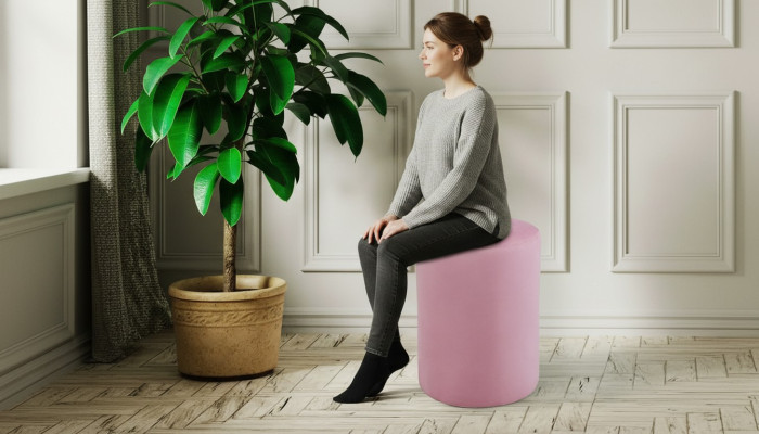  Rosa Sitzhocker luxuriöser Hocker modernen Stil neuer Sitzer Wohnzimmer