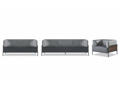 Multifunktional Sofa-Set Ledersofa Modern Holz Pflegelicht Einfarbig
