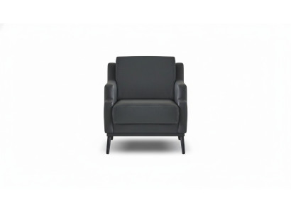 Sessel Dunkelgrau Einfarbig Modern Stil Design Arbeitszimmer Wohnzimmer