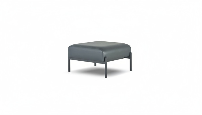 Hocker Rechteckig Leder Modern Schwarz Flur Diele Büroeinrichtung Büro