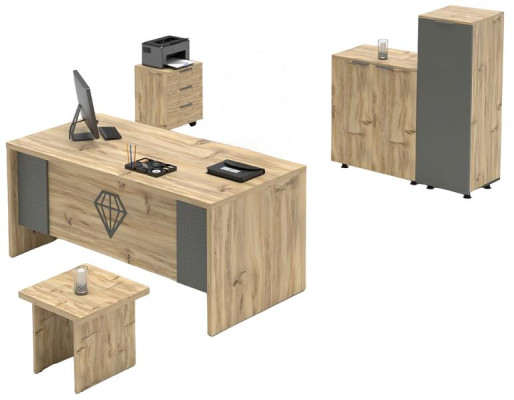 Arbeitszimmer Aktenschrank Schrank Doppelt Hochschrank Holz Kommode
